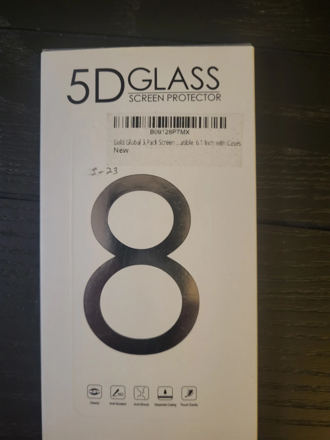 5D Glass Screen Protector 3 Pack for 6.1 Inch Devices