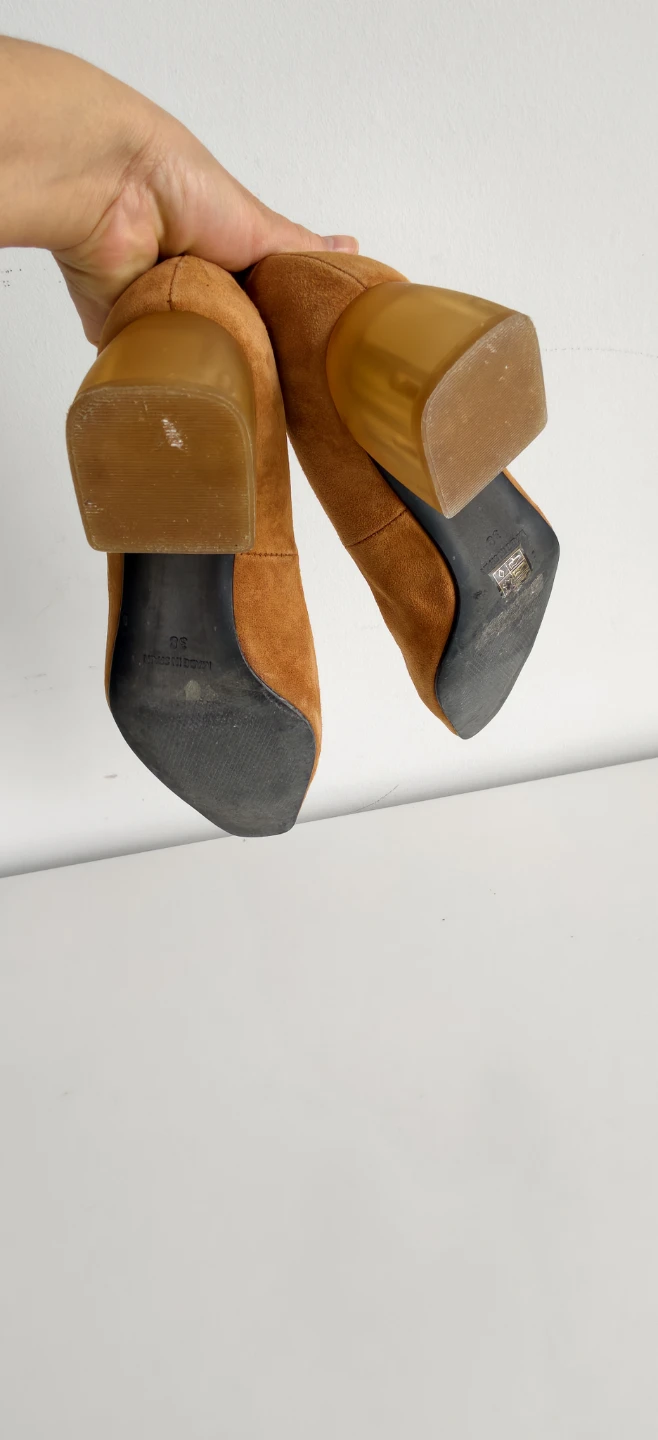 I'intervalle Brown  Suede Block Heel Pumps - photo 5