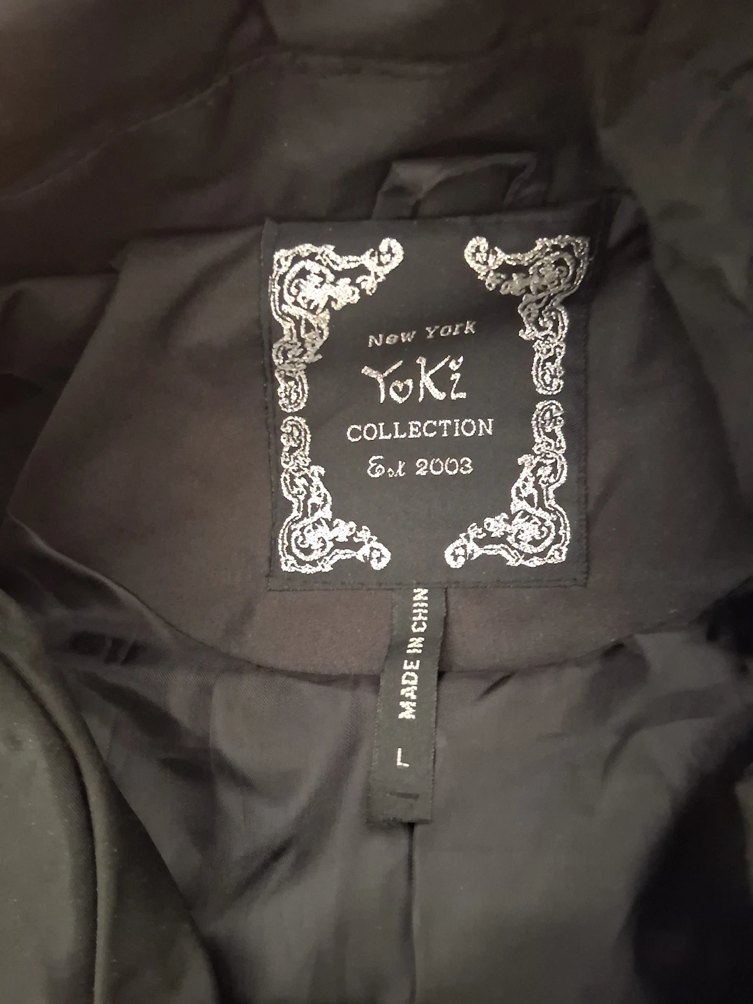 YoKi Collection Black Jacket Size L