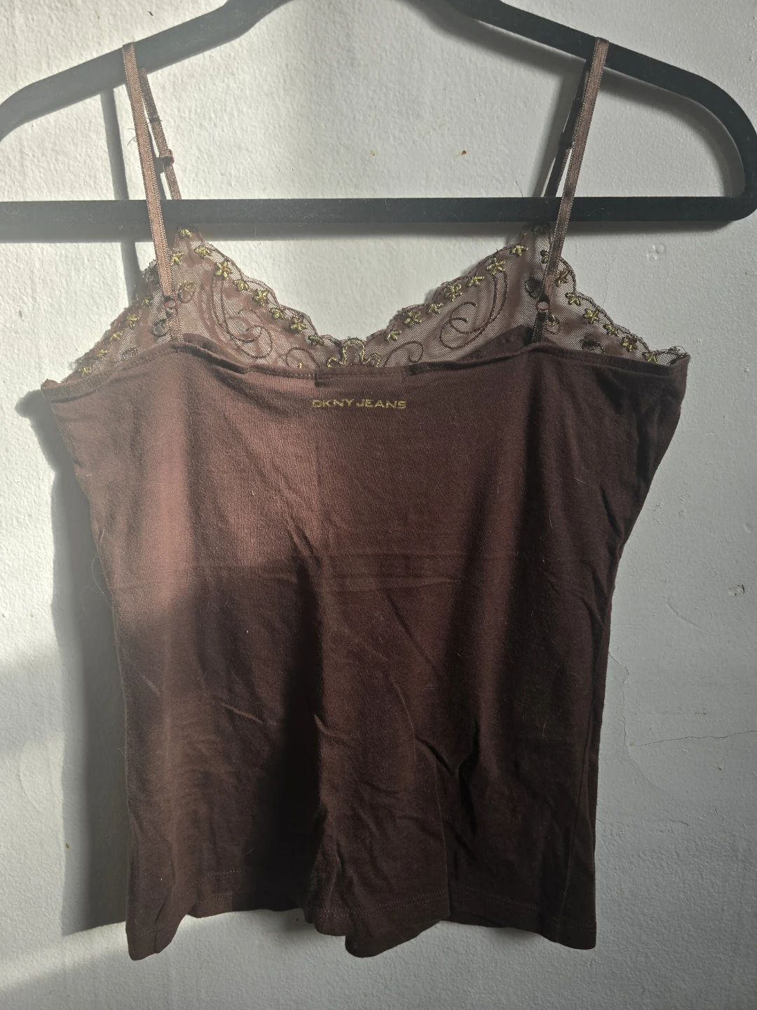 DKNY Jeans Brown Lace Trim Camisole Top - photo 4