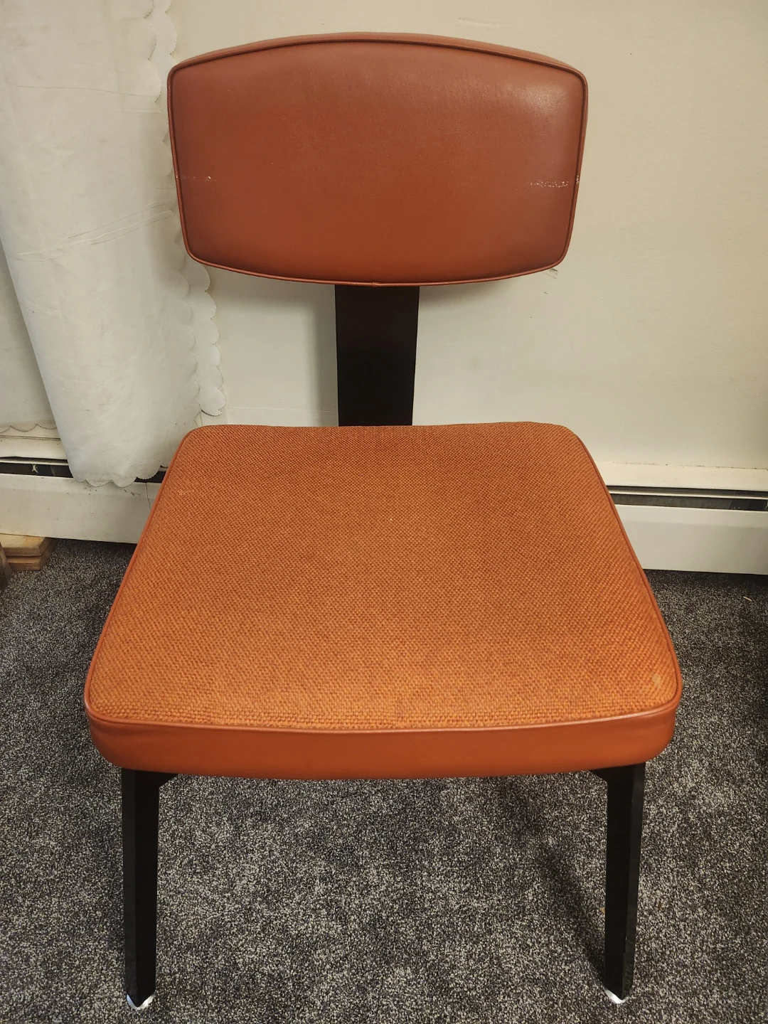 Orange Mid-Century Style Accent Chair