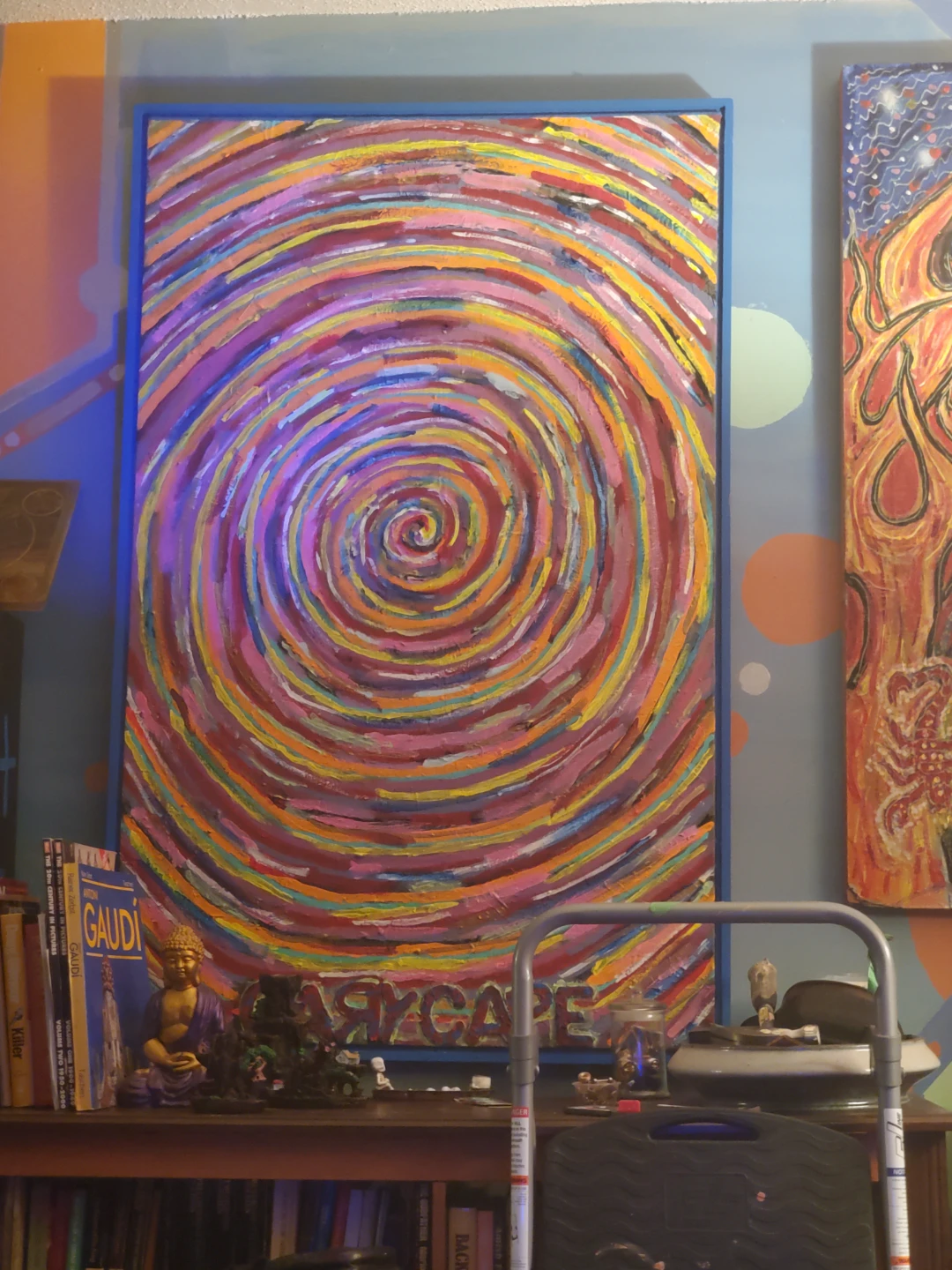 Vibrant Swirl Abstract Framed Painting - photo 2