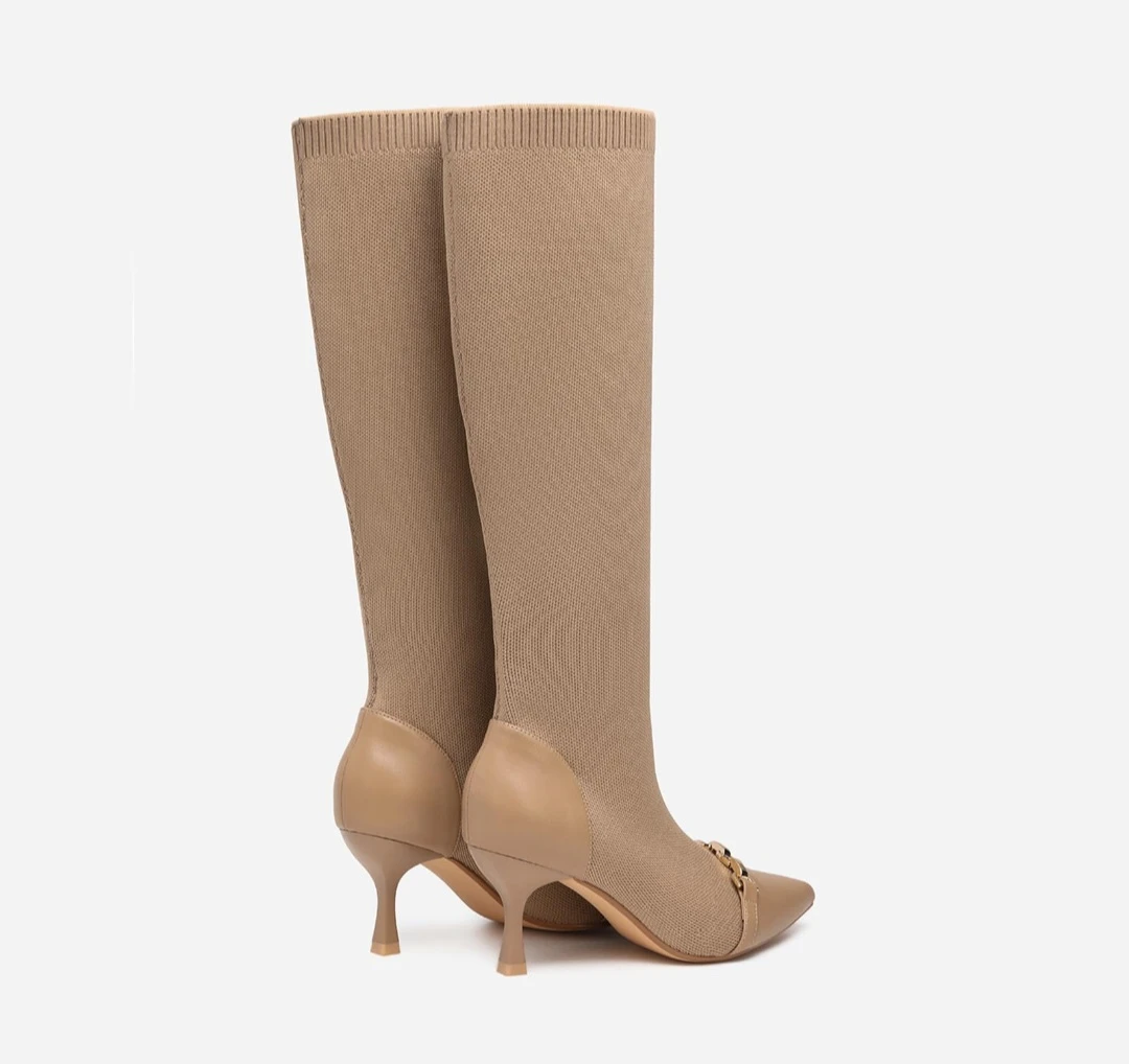 NEWBELLA Women's Beige High Knee Boots - photo 2