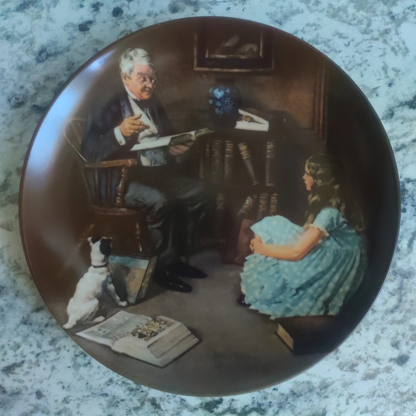 The Storyteller Collector Plate by Knowles - Norman Rockwell