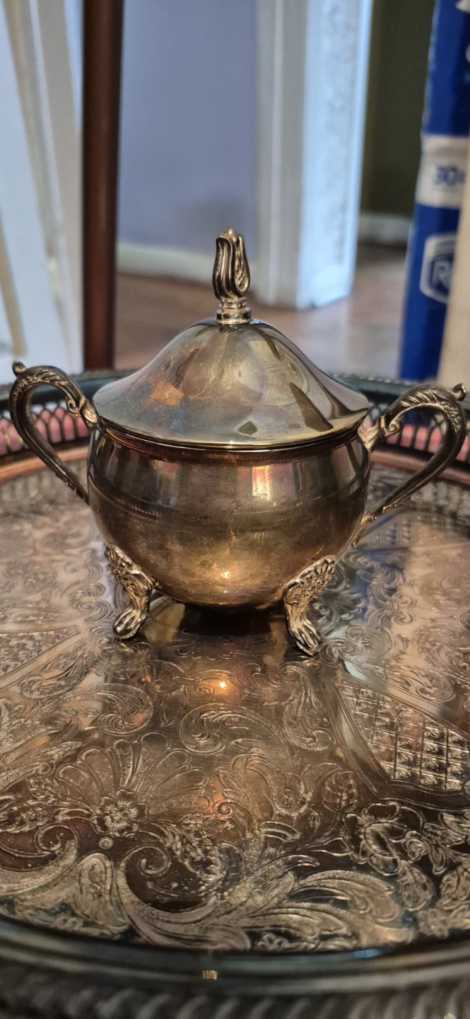 Vintage Silver-Plated Tea Set with Tray - photo 4