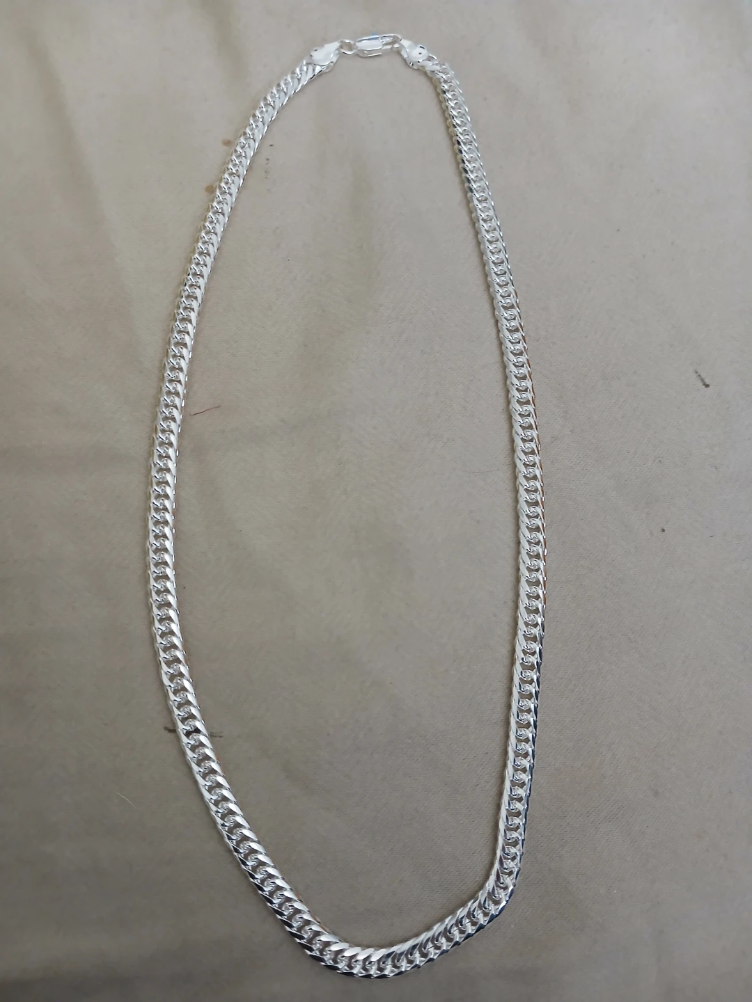 925 Silver Plated White Copper Chain Link Necklace