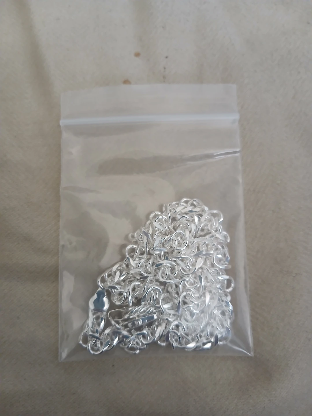 925 Silver Plated White Copper Chain Link Necklace - photo 3