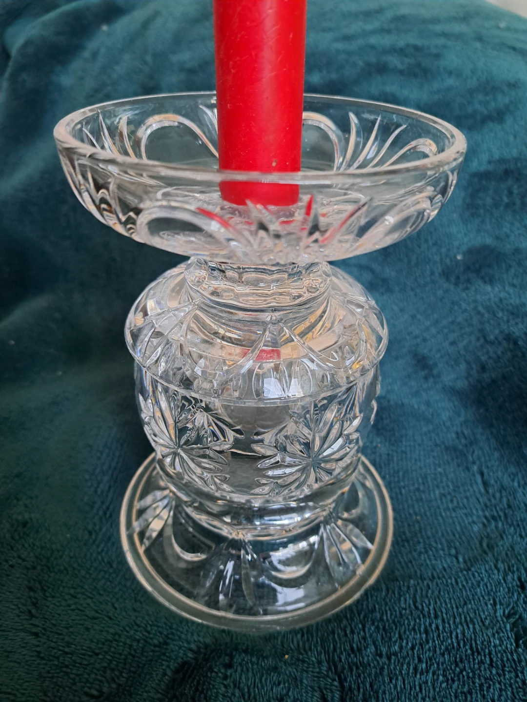 Clear Crystal Glass Candlestick Holder - photo 4