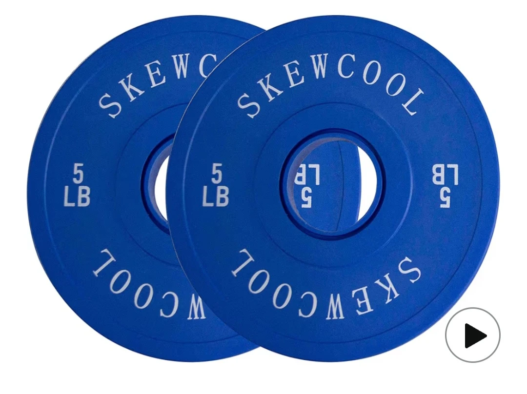 SKEWCOOL  Olympic Fractional Plates  5LB Set of 2 Rubber Coated