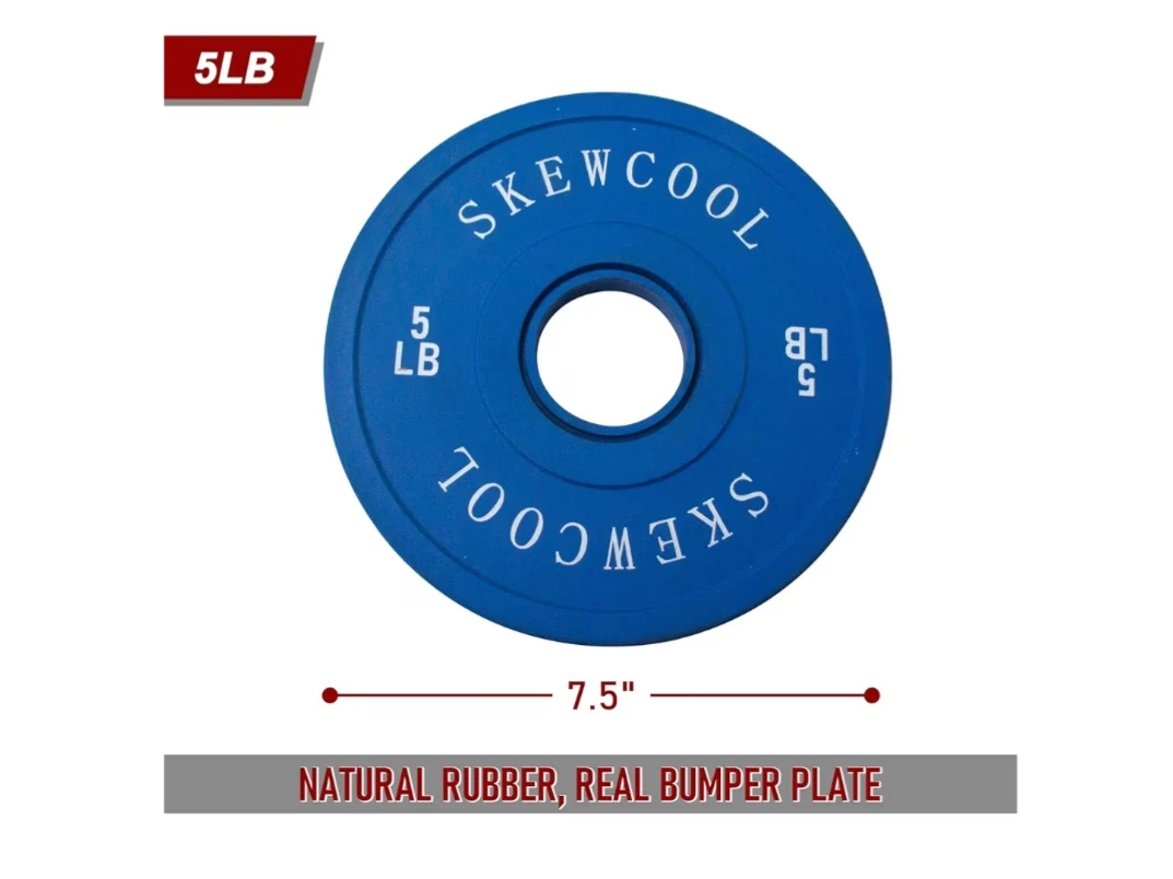 SKEWCOOL  Olympic Fractional Plates  5LB Set of 2 Rubber Coated - photo 2