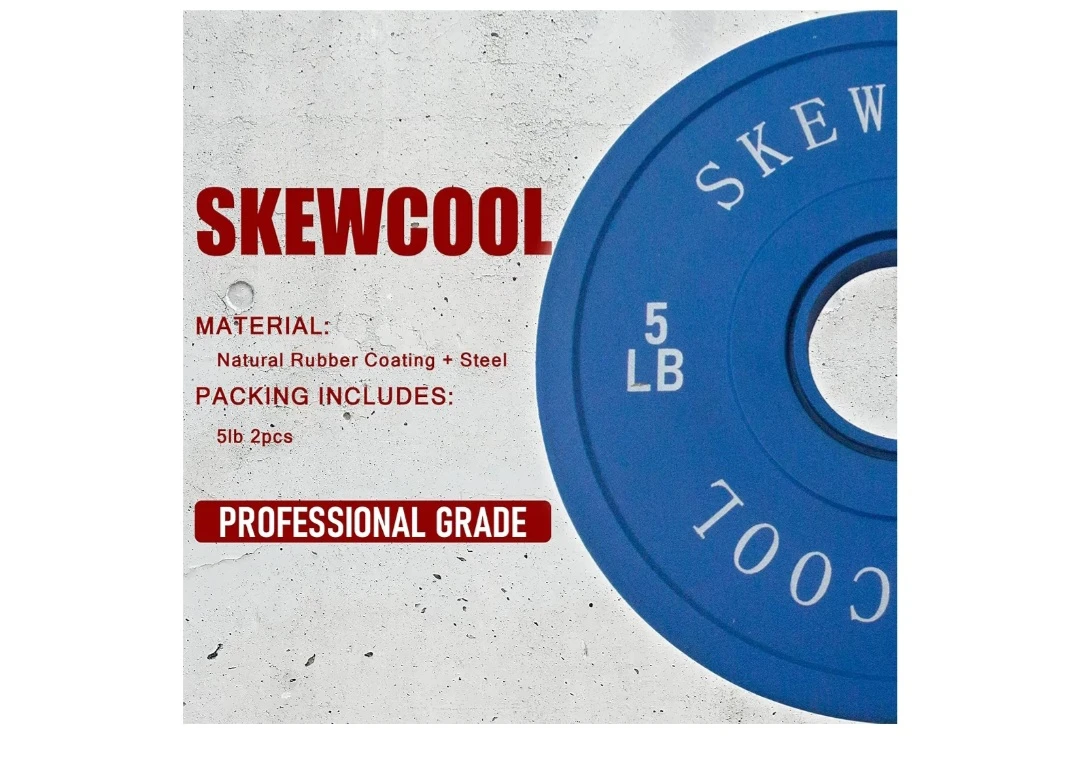 SKEWCOOL  Olympic Fractional Plates  5LB Set of 2 Rubber Coated - photo 3