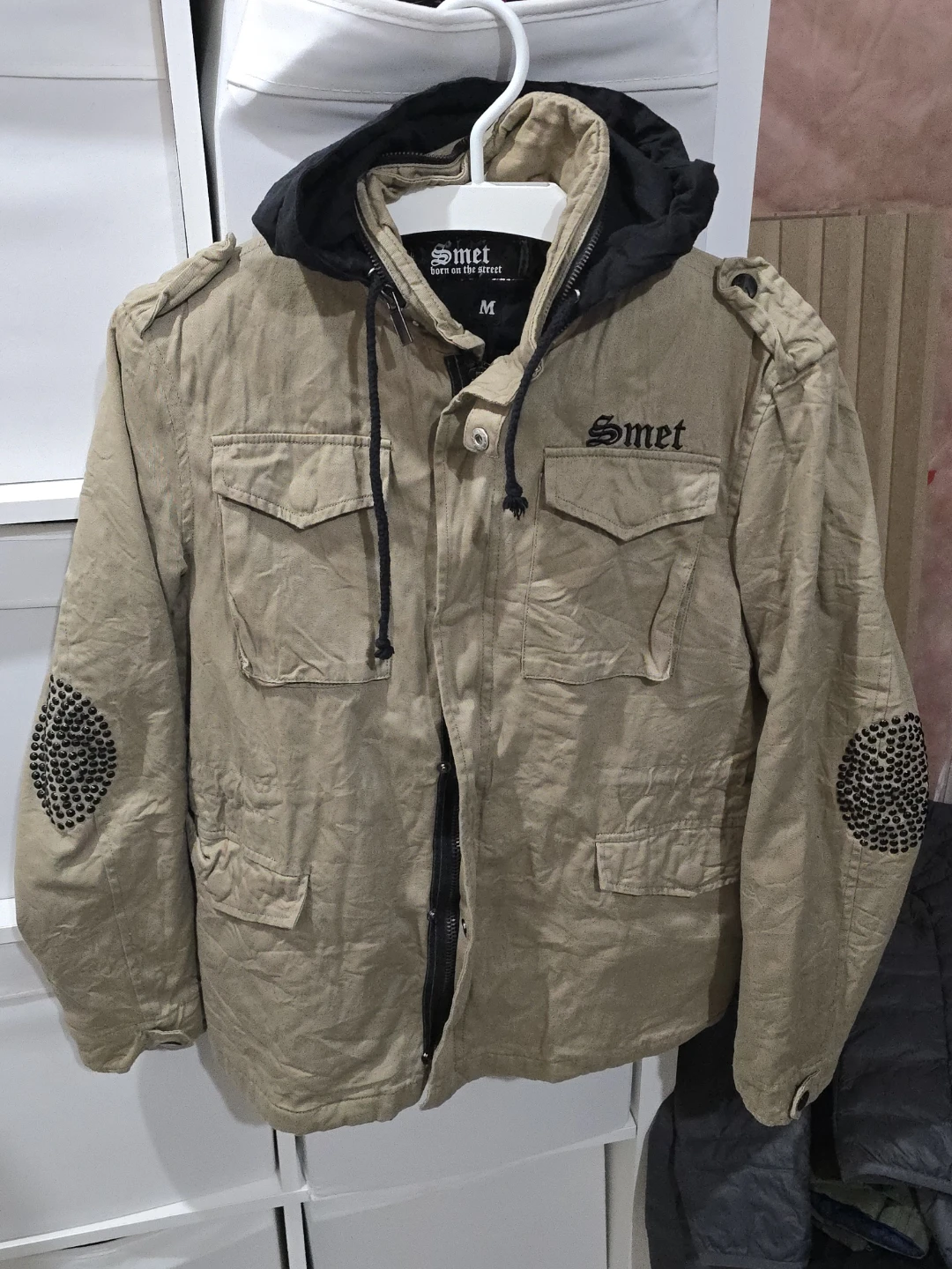 Vintage Y2K Smet Born on the Street Hooded Jacket Size M