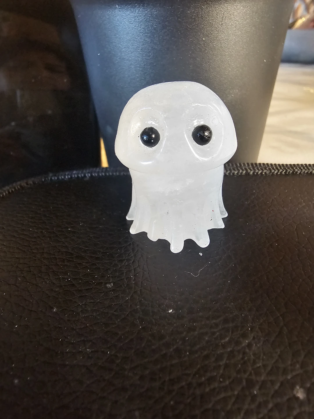 Carved Amethyst & Clear Quartz Jellyfish Crystal Figurine - photo 3