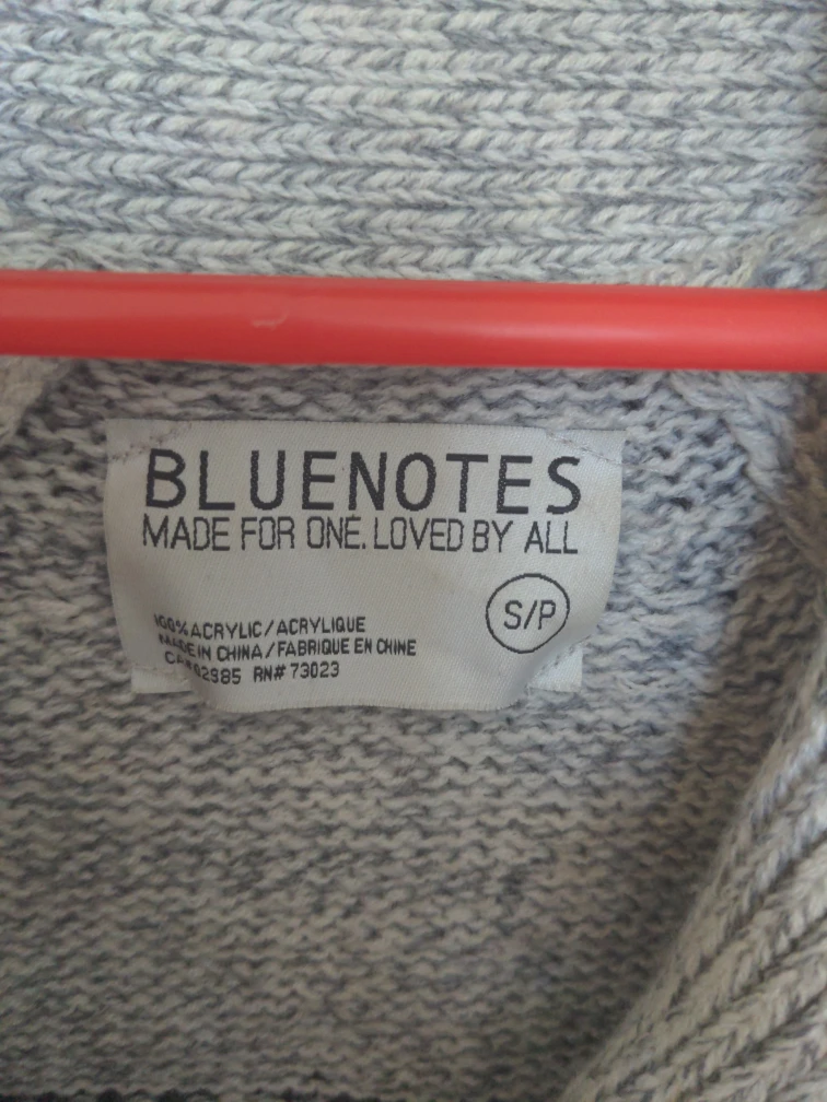 Bluenotes Grey Horse Knit Cardigan Sweater S/P - photo 3