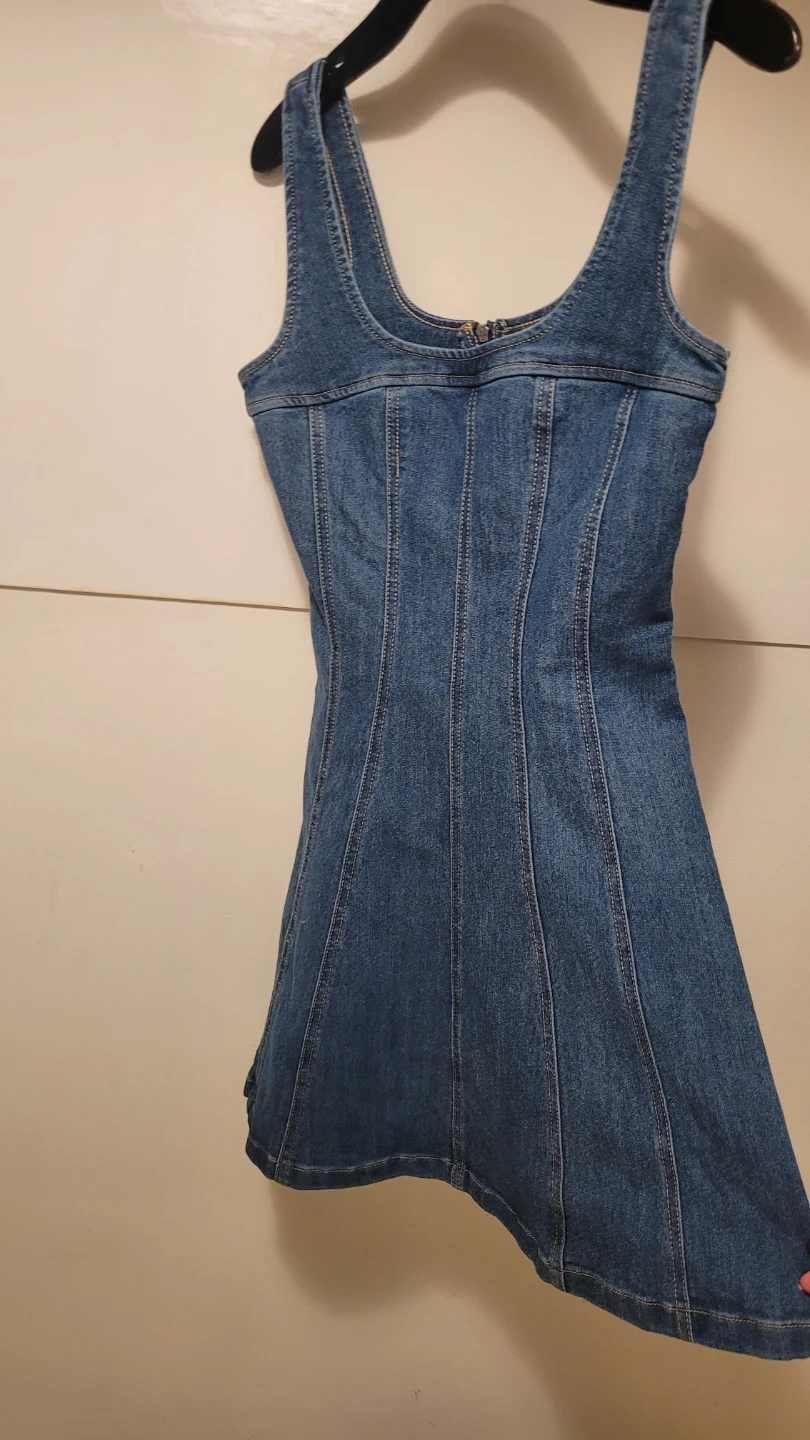 Denim Mini Dress S/P - photo 3