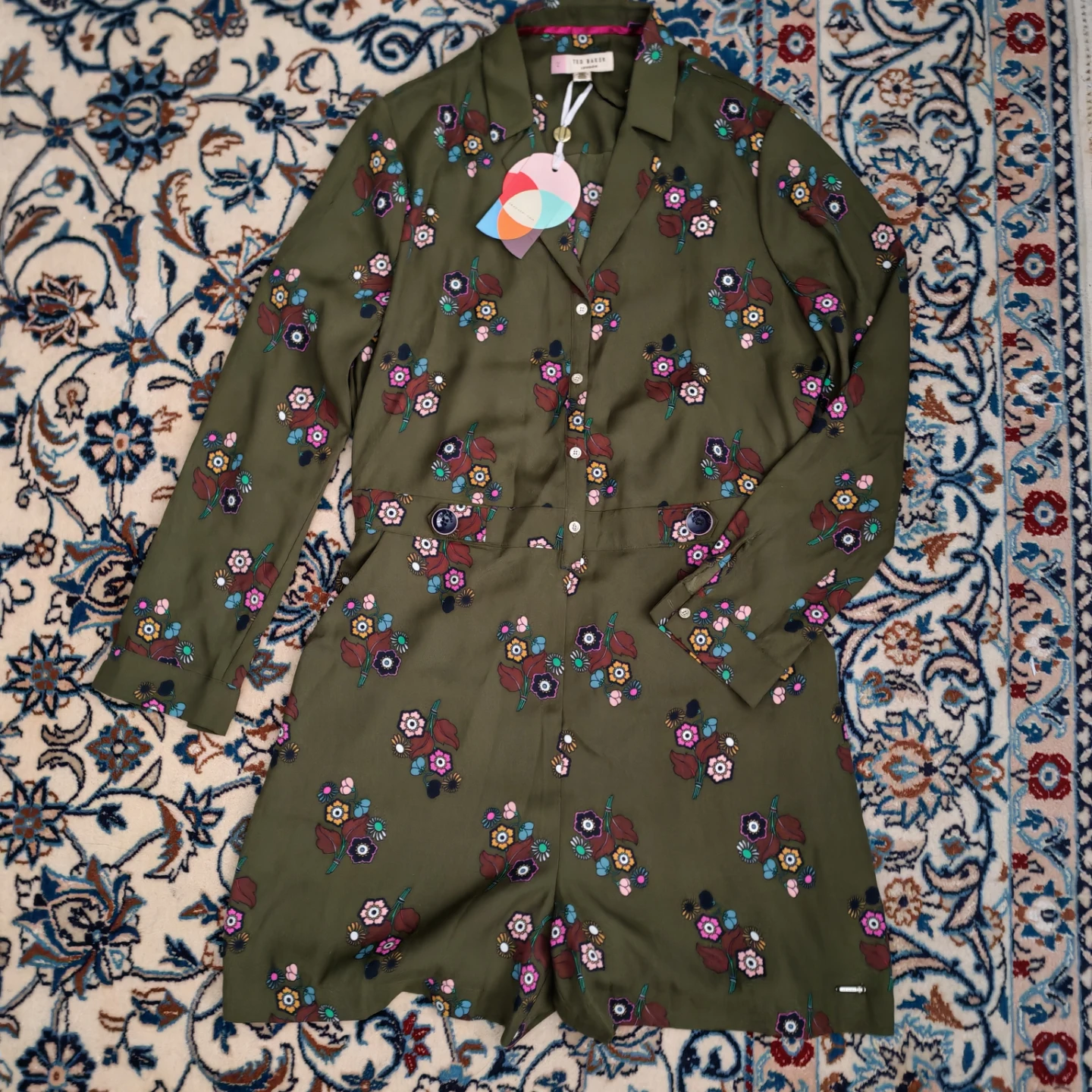 Ted Baker London Floral Print Shirt Dress Size 2 - photo 5
