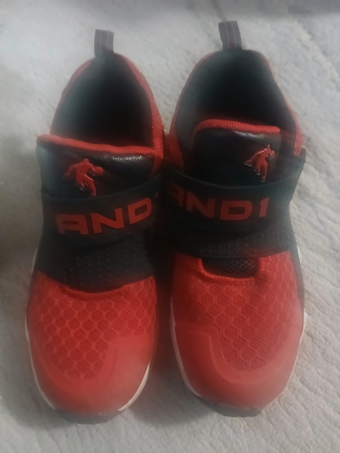 AND1 Red and Black Youth Running Shoes