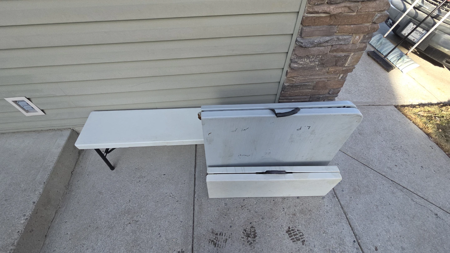 Folding Picnic Table with Two Benches - photo 2