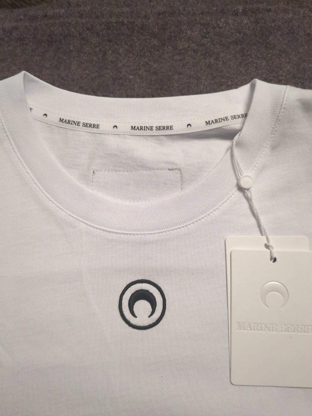 Marine Serre White Logo T-Shirt - Size M - photo 2