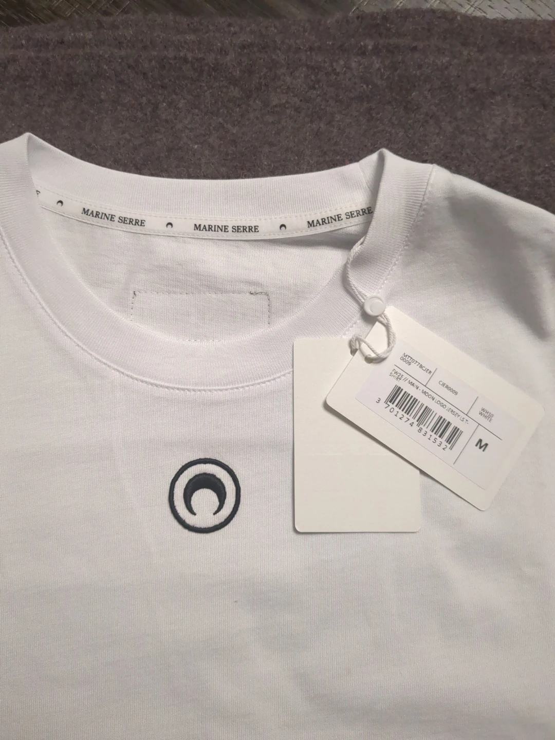 Marine Serre White Logo T-Shirt - Size M - photo 3