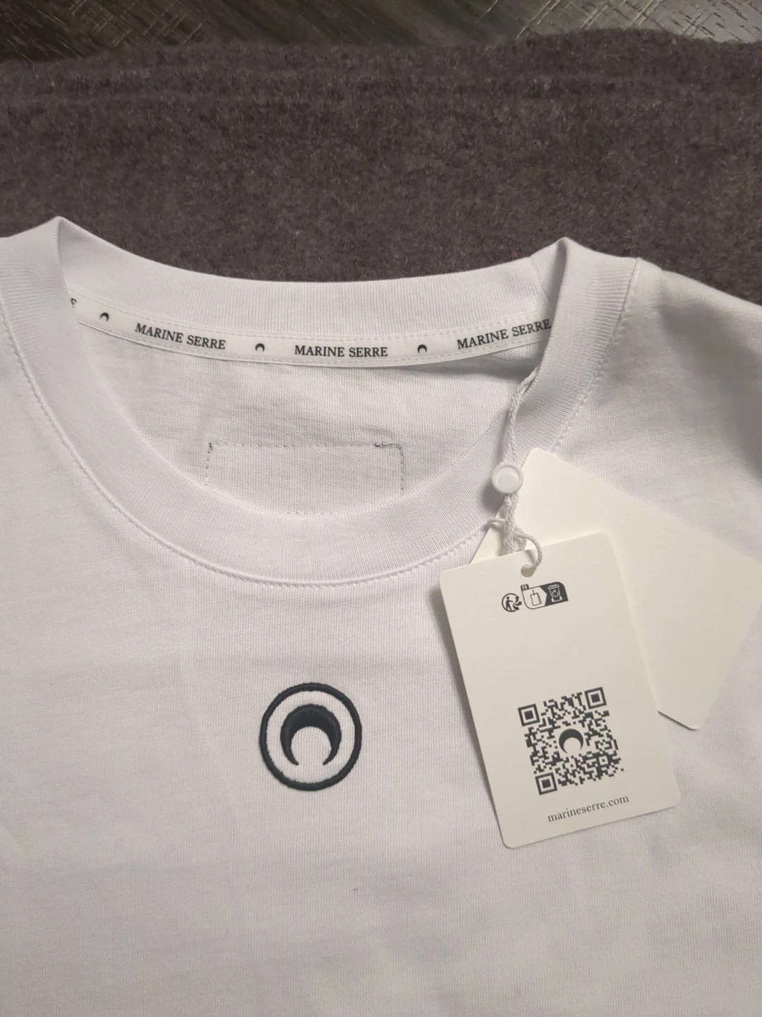 Marine Serre White Logo T-Shirt - Size M - photo 4