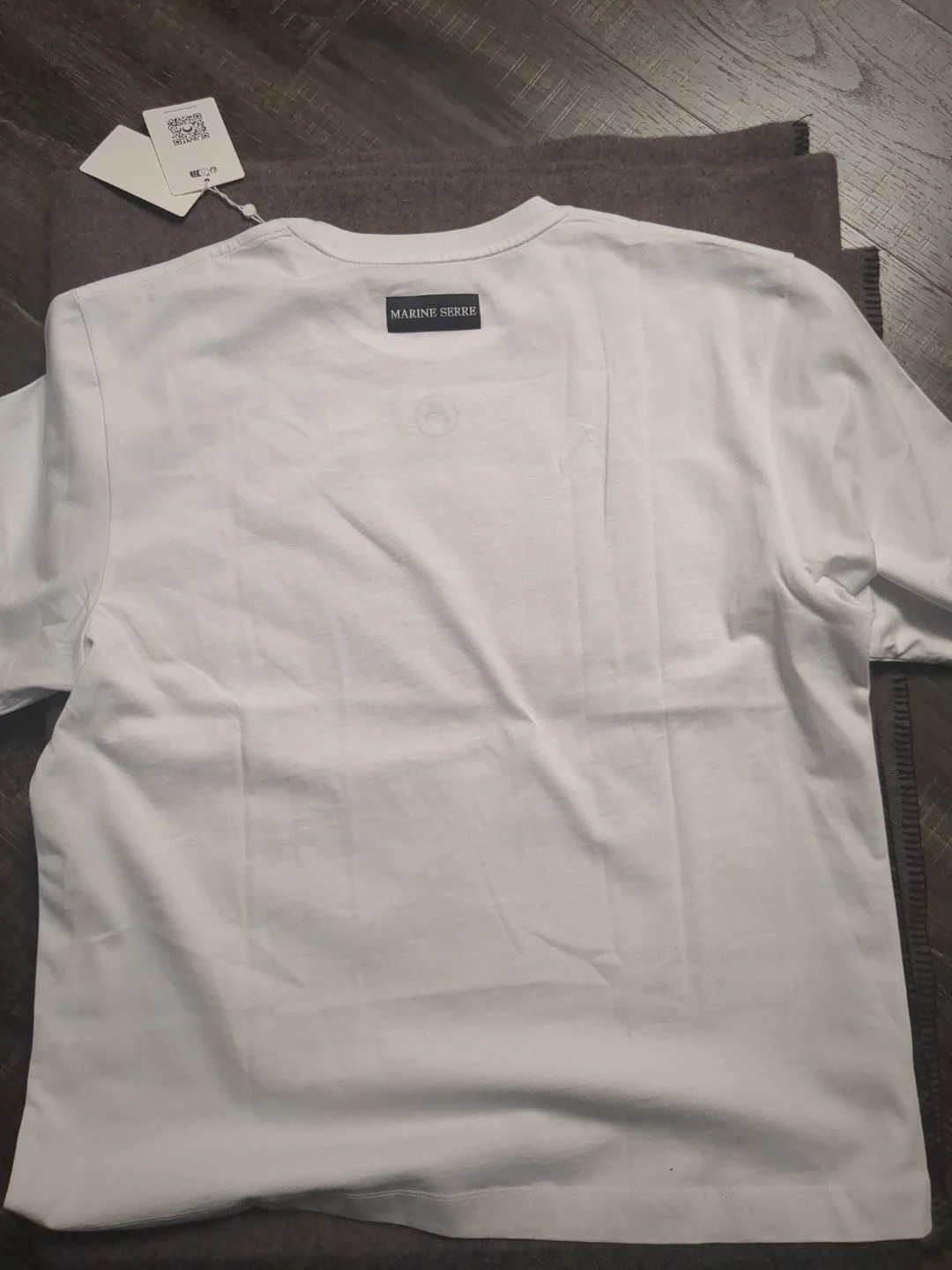 Marine Serre White Logo T-Shirt - Size M - photo 5
