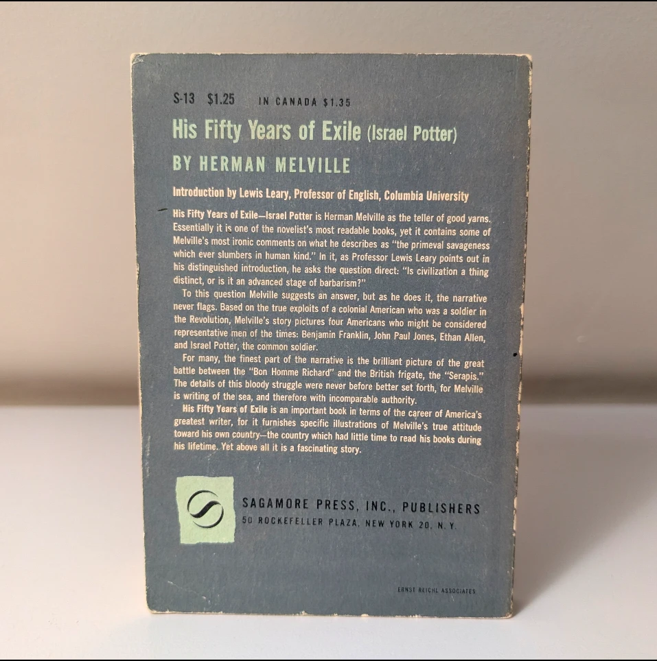 Israel Potter: His Fifty Years of Exile Vintage Paperback 🏆 - photo 3
