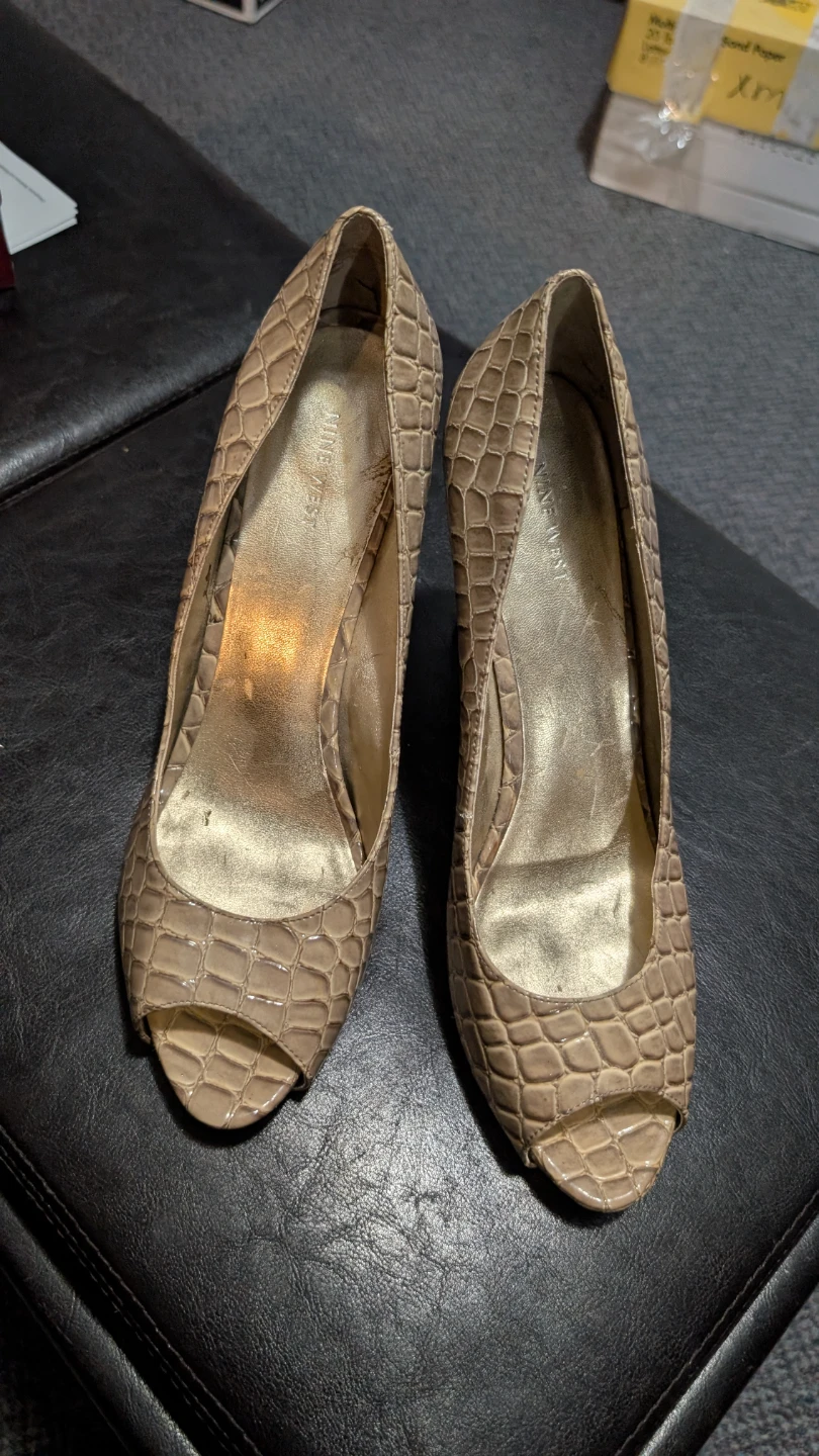 Nine West Peep Toe Heels Size 12 - photo 2