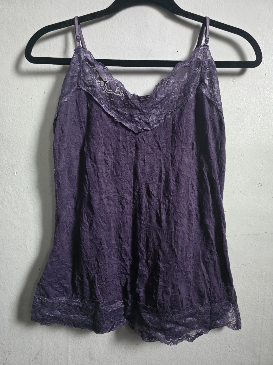 Purple Lace Trim Cami Top - photo 2
