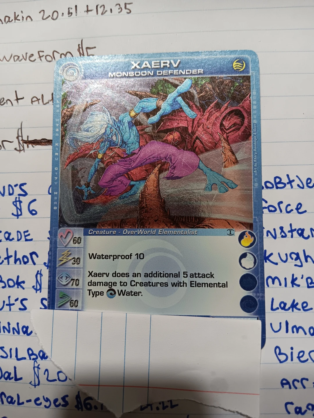 Chaotic TCG Card - Xaerv Monsoon Defender