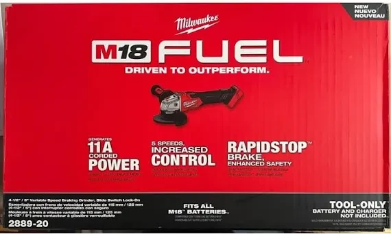Milwaukee M18 FUEL 4-1/2" Variable Speed Braking Grinder