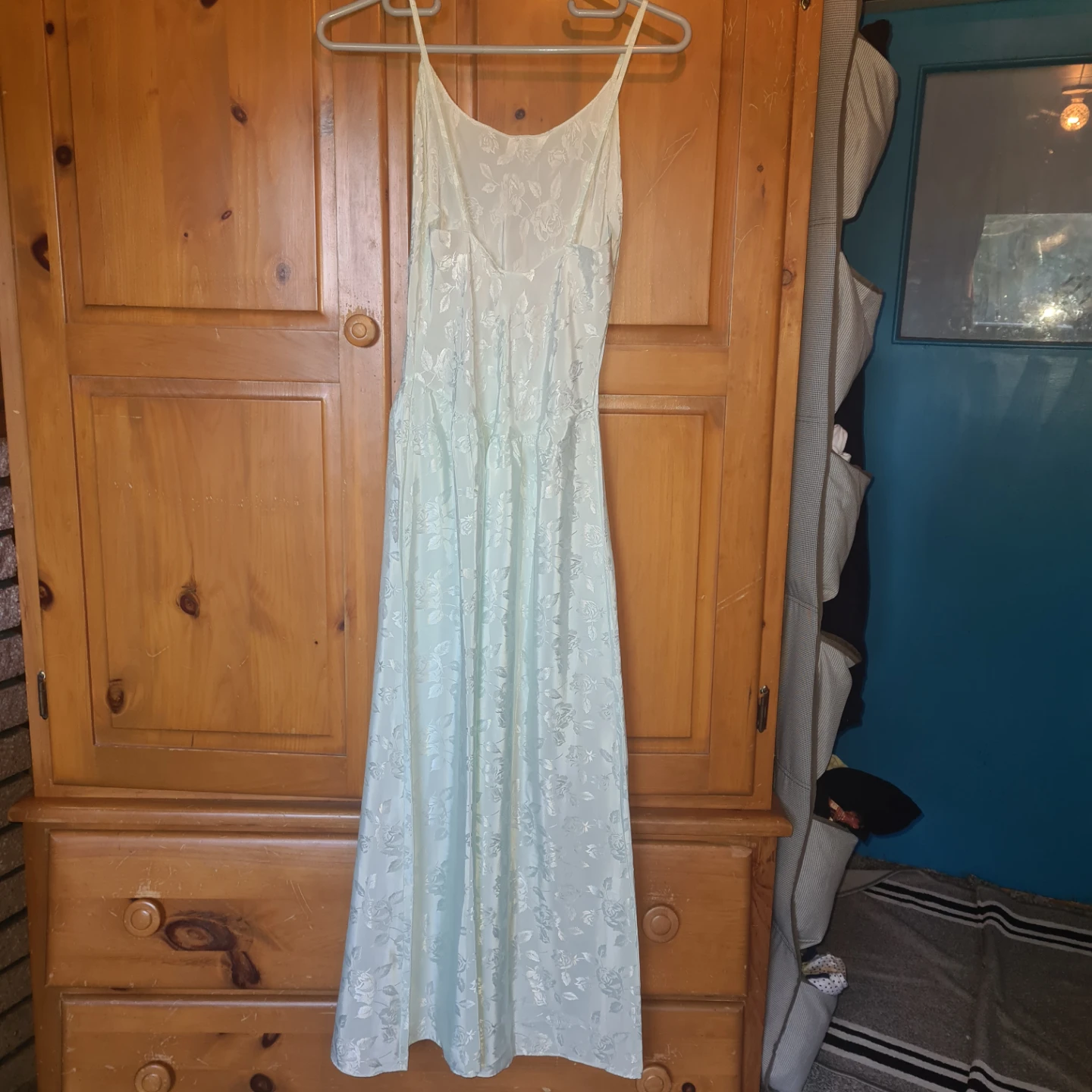 🏆ST MICHAEL (UK) Light Blue Floral Maxi Dress - photo 4
