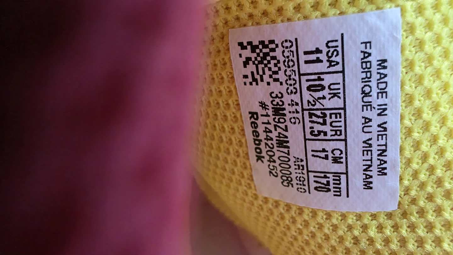 Reebok Zone Cushrun 2.0 Kids Running Shoes - Pink/Yellow Size 11 - photo 3