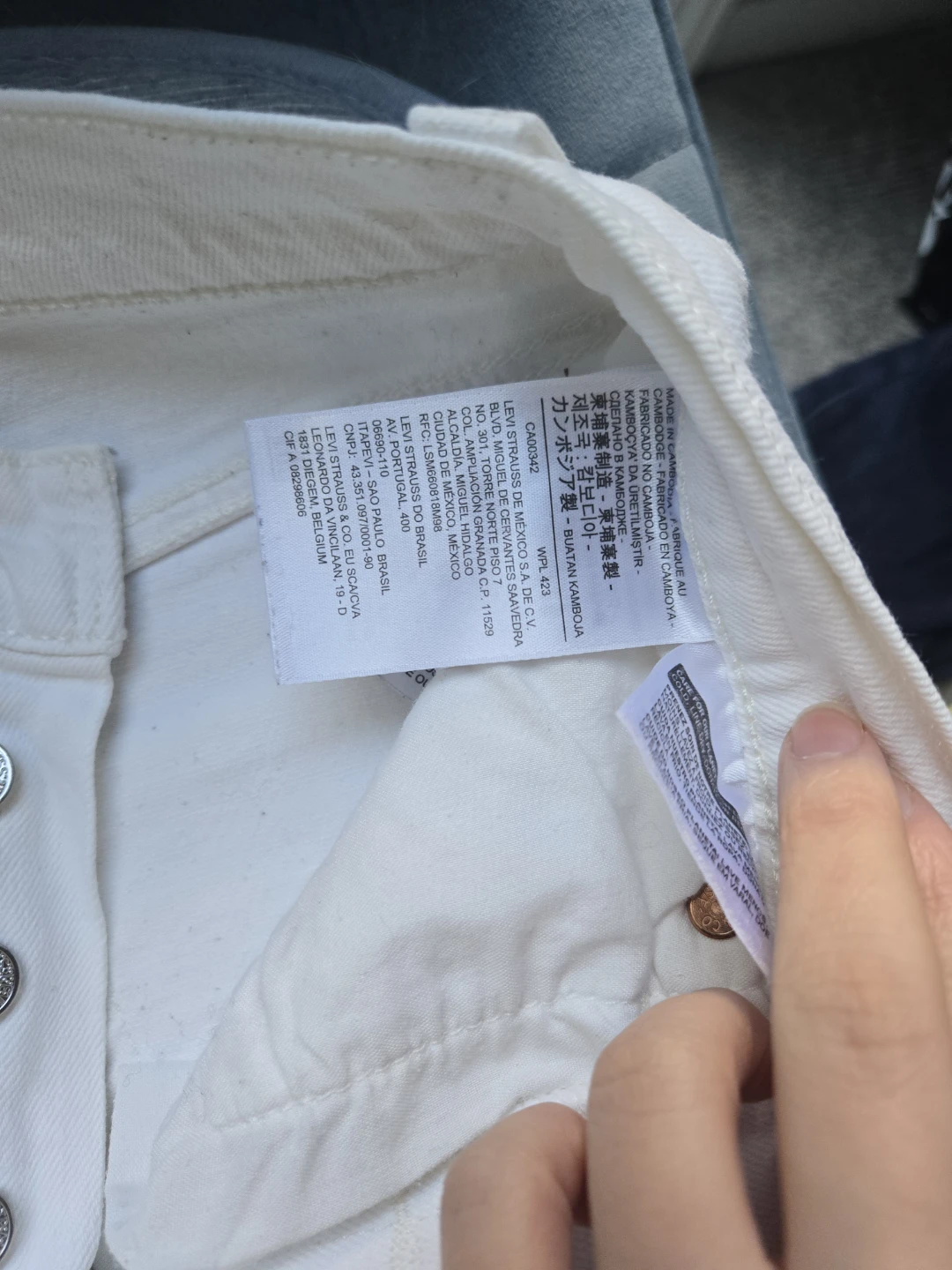 Levi's Ribcage Straight Jeans - White - Size 25 - photo 2