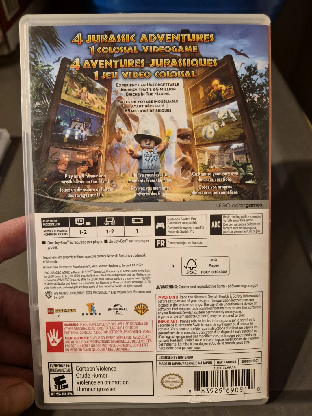 Nintendo Switch game, Lego Jurassic World! - photo 2