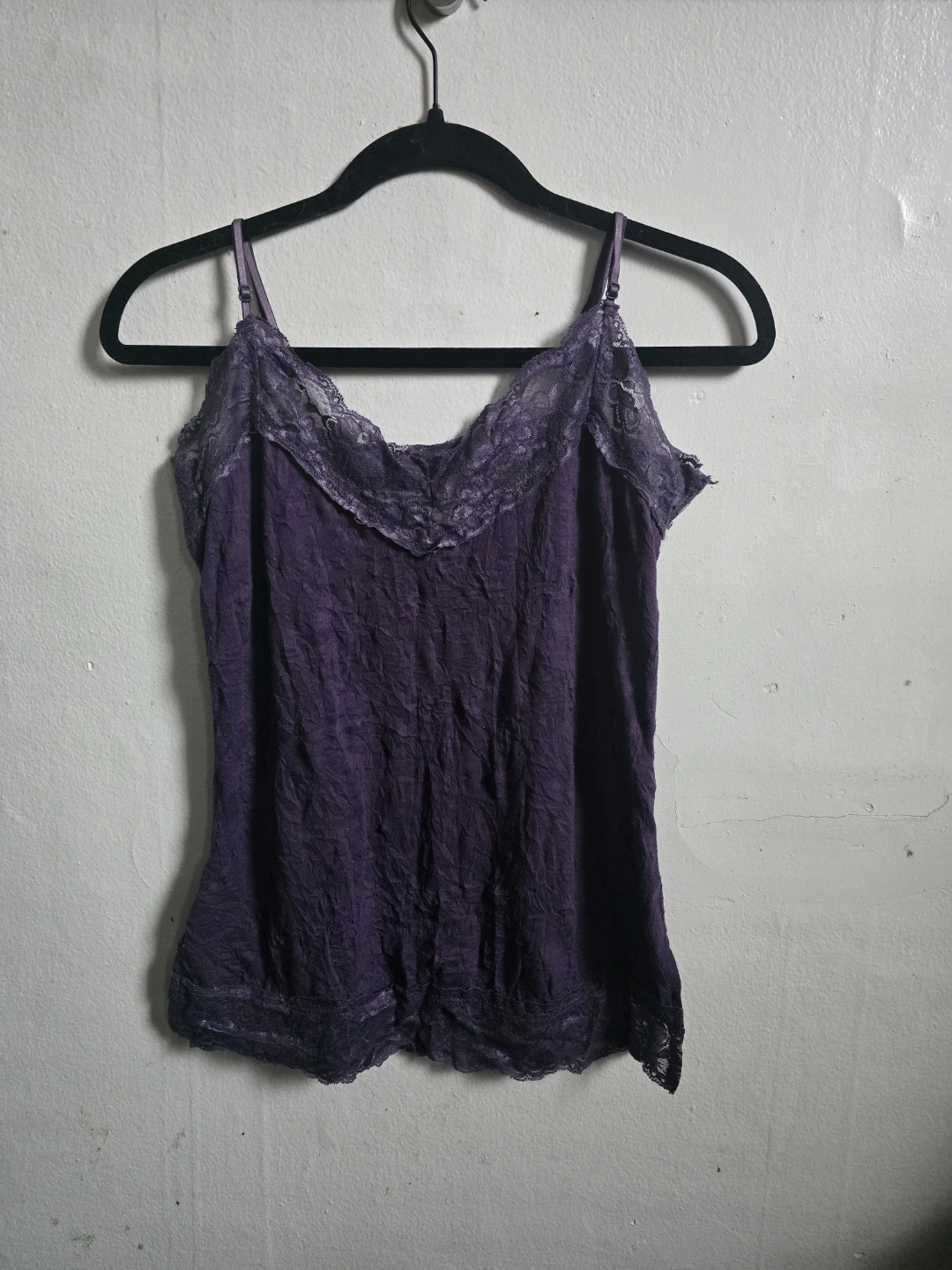 Purple Lace Trim Cami Top