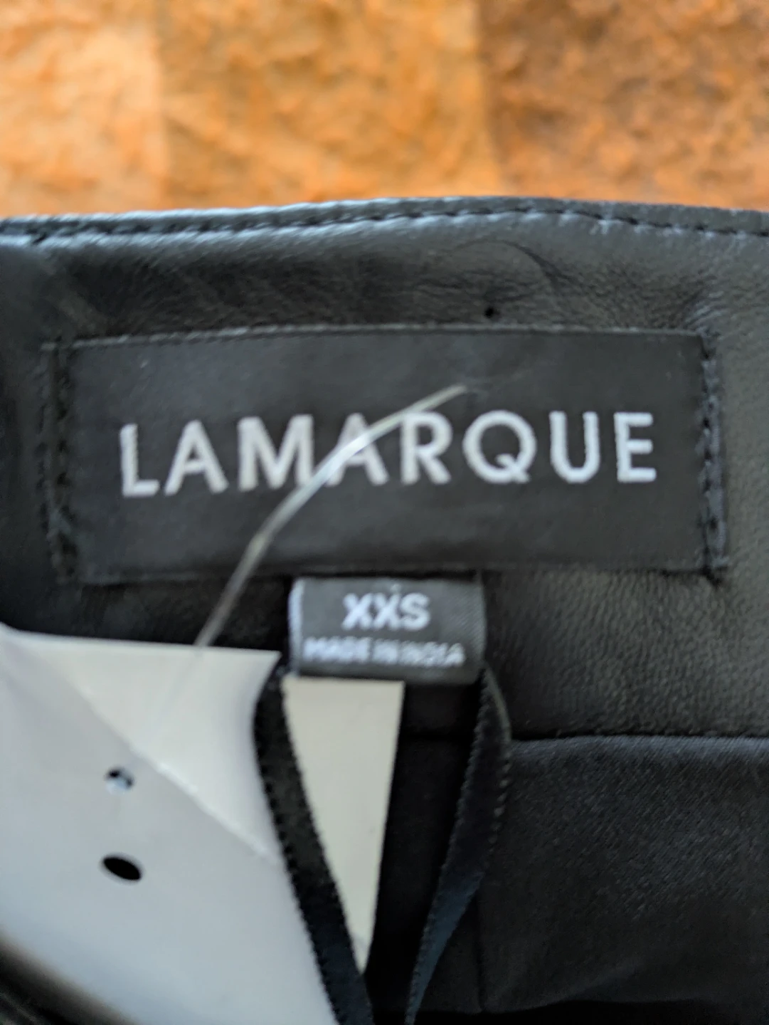 LAMARQUE Black Leather Ruched Mini Skirt - XXS - photo 3