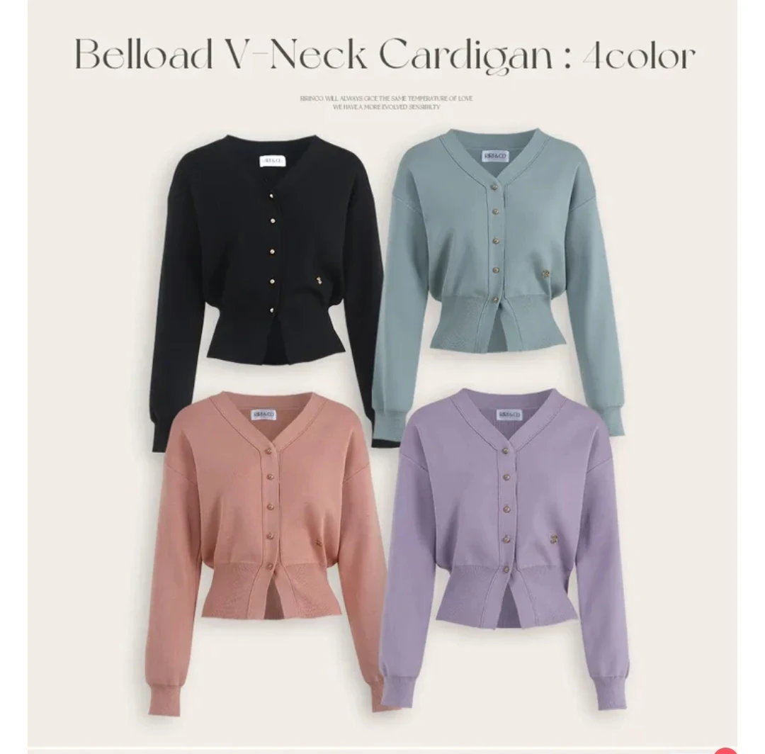 Belload V-Neck Cardigan - Blue - photo 4