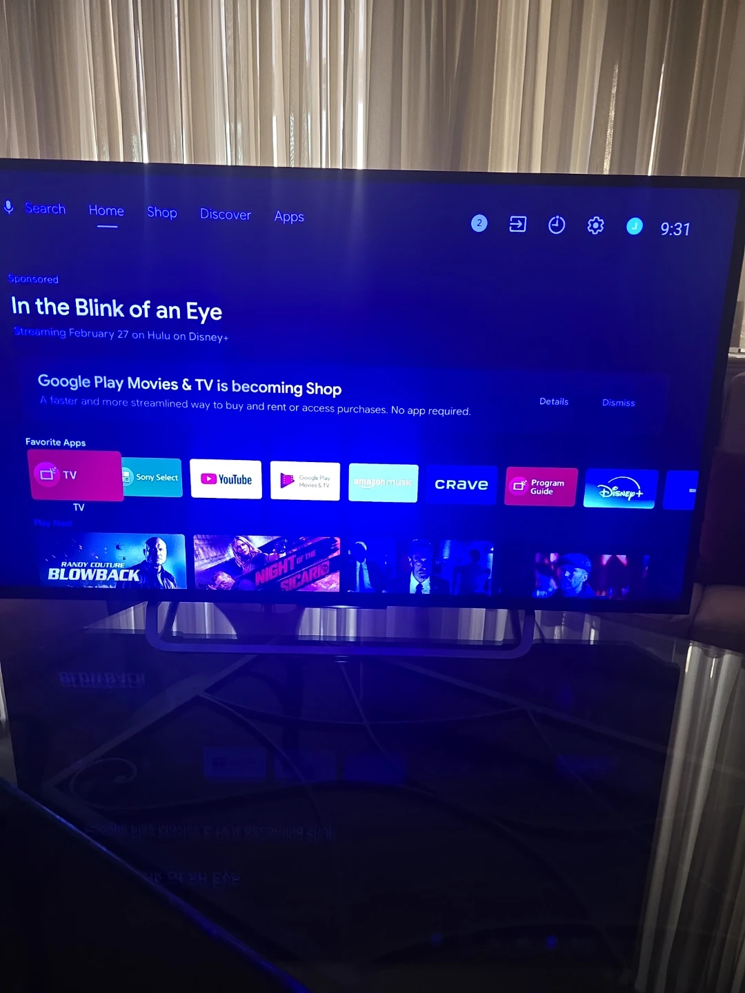 Sony 49" 4K Smart tv $100 - photo 2