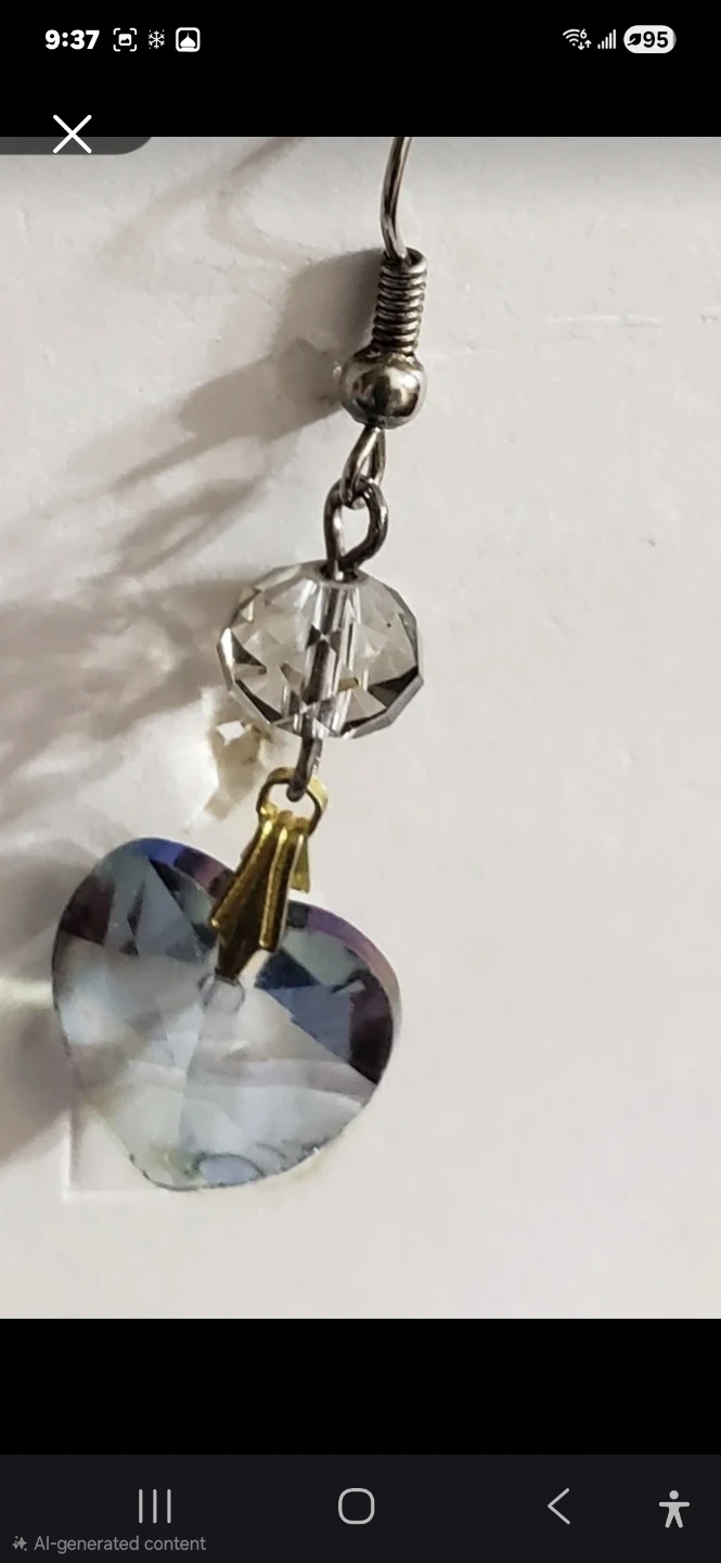 New Crystal Pendant Necklace and Earrings Set - photo 4