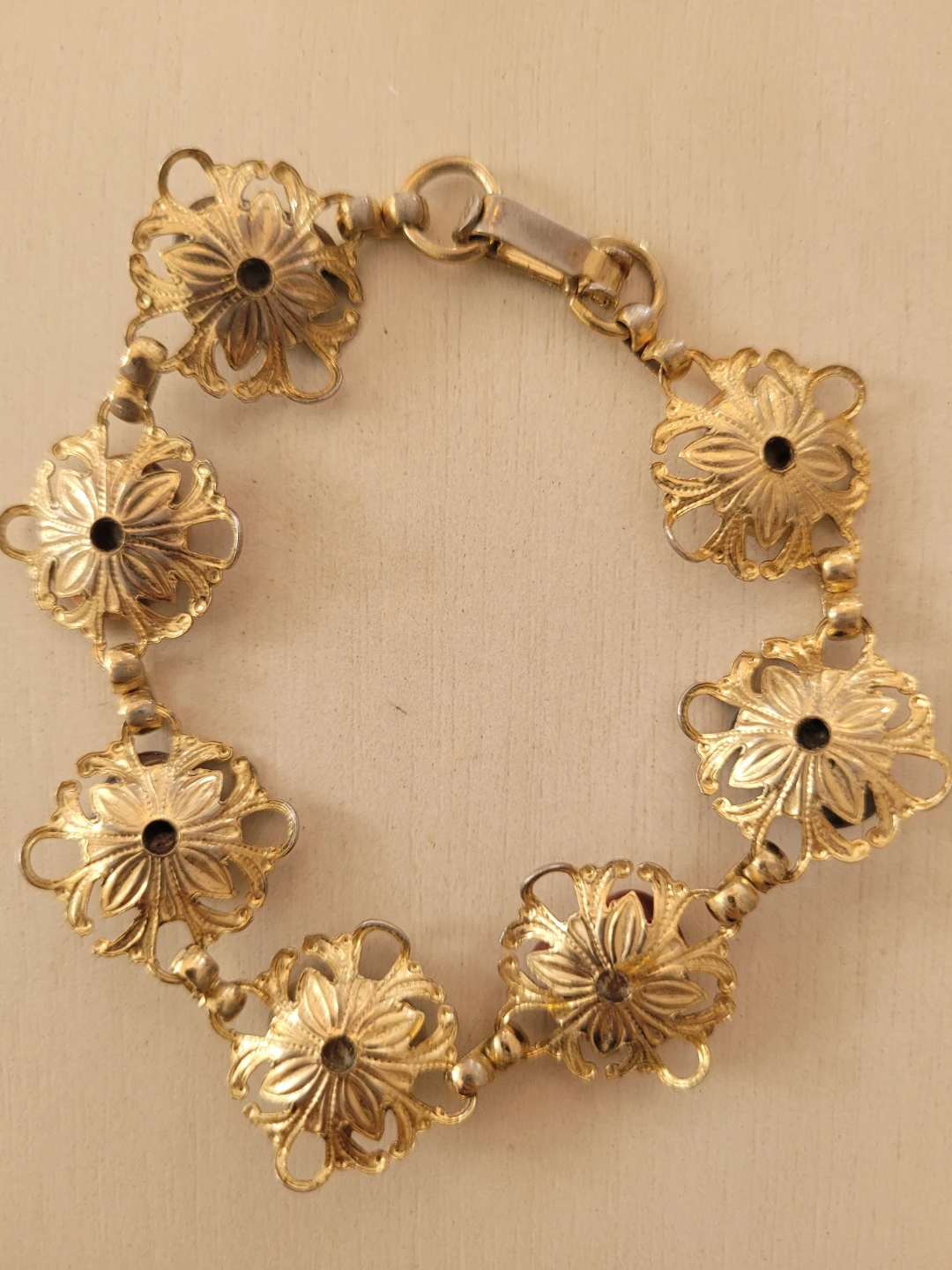 Gold-tone Charm Bracelet with Assorted Stones (Lowest Price) - photo 2