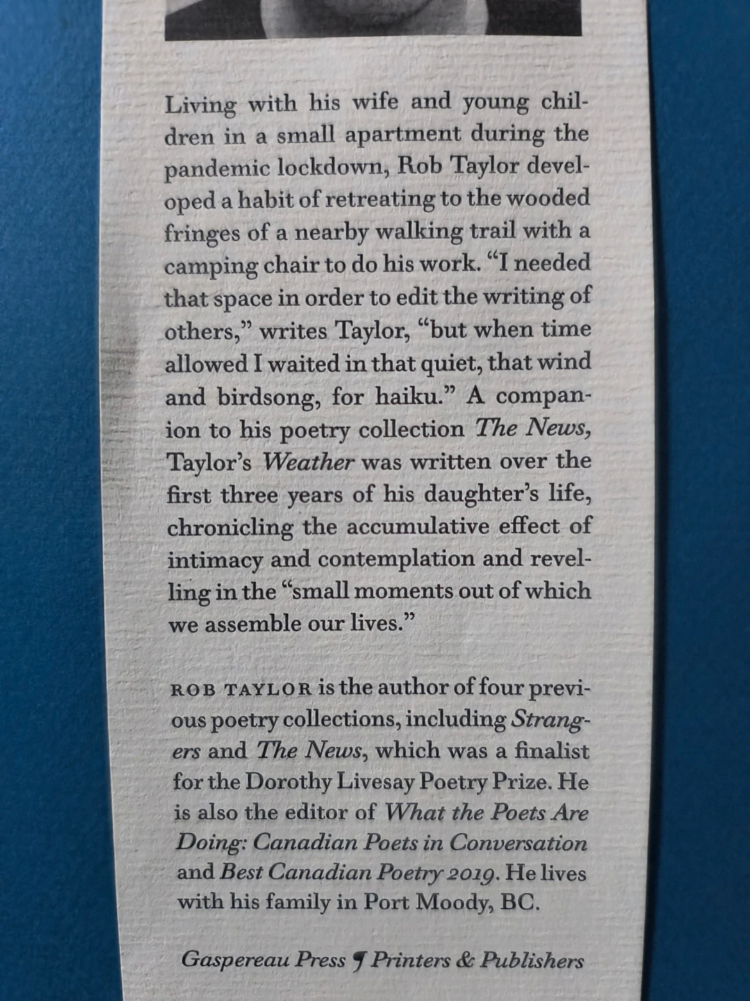 "Weather" by Rob Taylor Nova Scotia poetry - photo 3