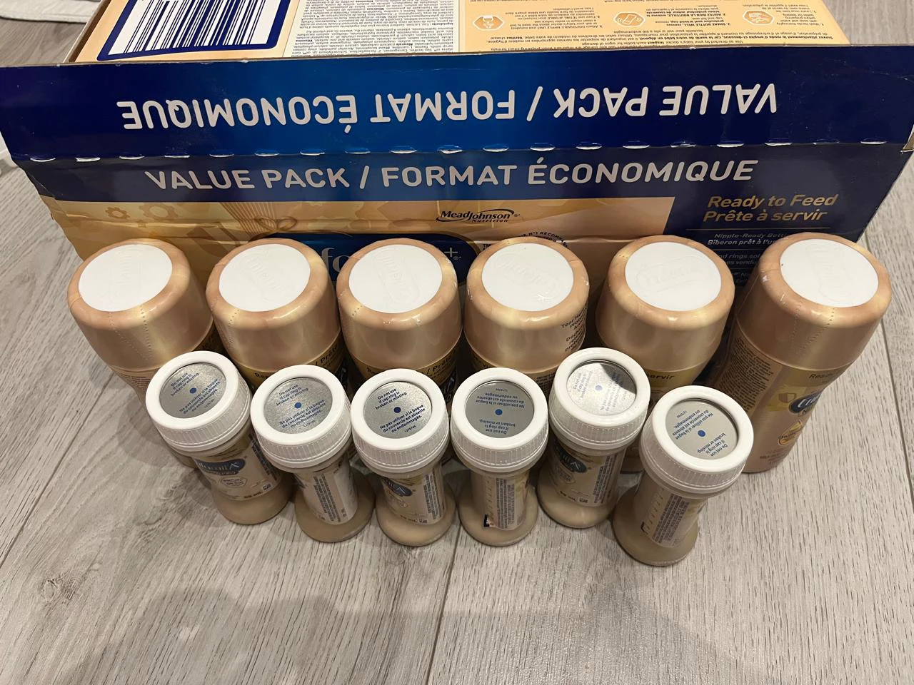 Enfamil Ready to Feed Infant Formula bottles