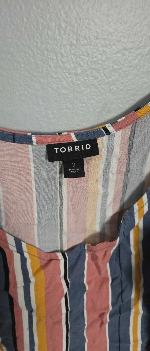 Torrid Striped Cami Tank Top Size 2 - photo 2