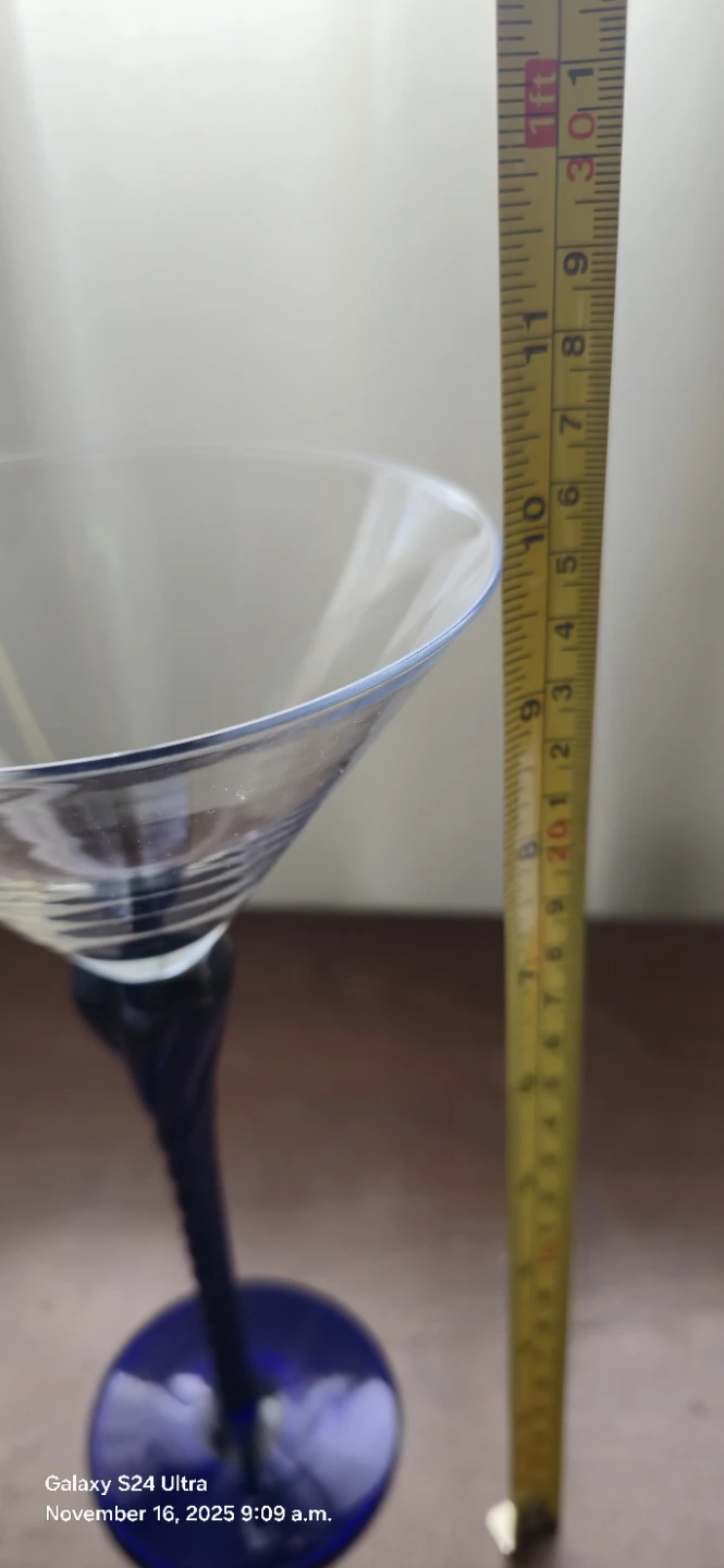 Martini Glass - Blue Stem