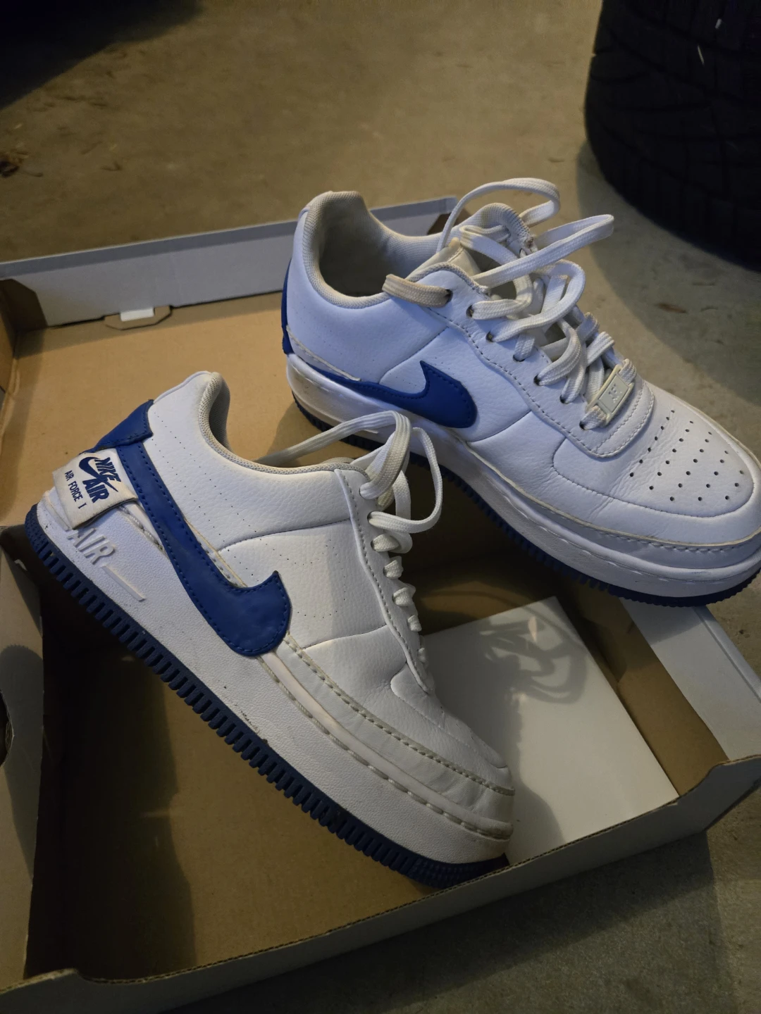 Nike Air Force 1 White/Blue Sneakers