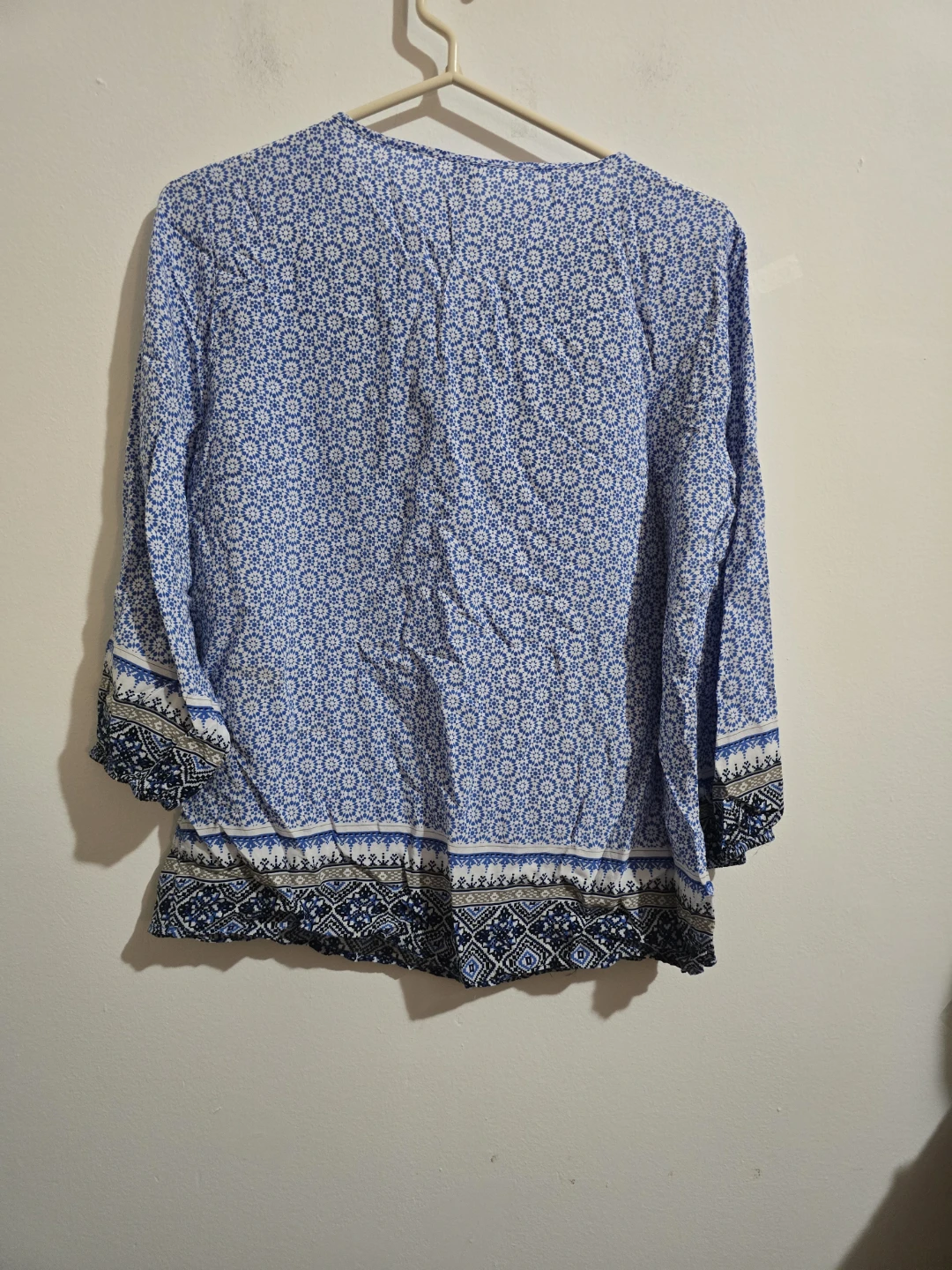Giani & Greene Blue Geometric Print Tunic Top Size L - photo 3
