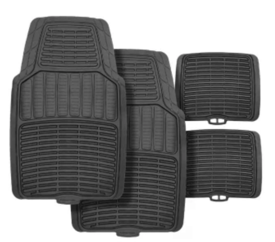 Rubbermaid 4-Piece All-Weather Grey Rubber Car Floor Mats