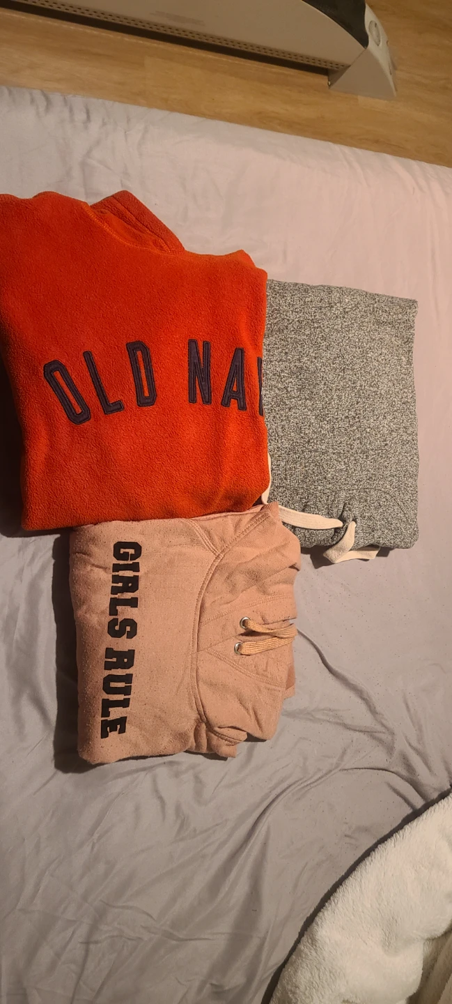 Old Navy Fleece Hoodie, Cabin Fever Sweater & Ardenes Hoodie