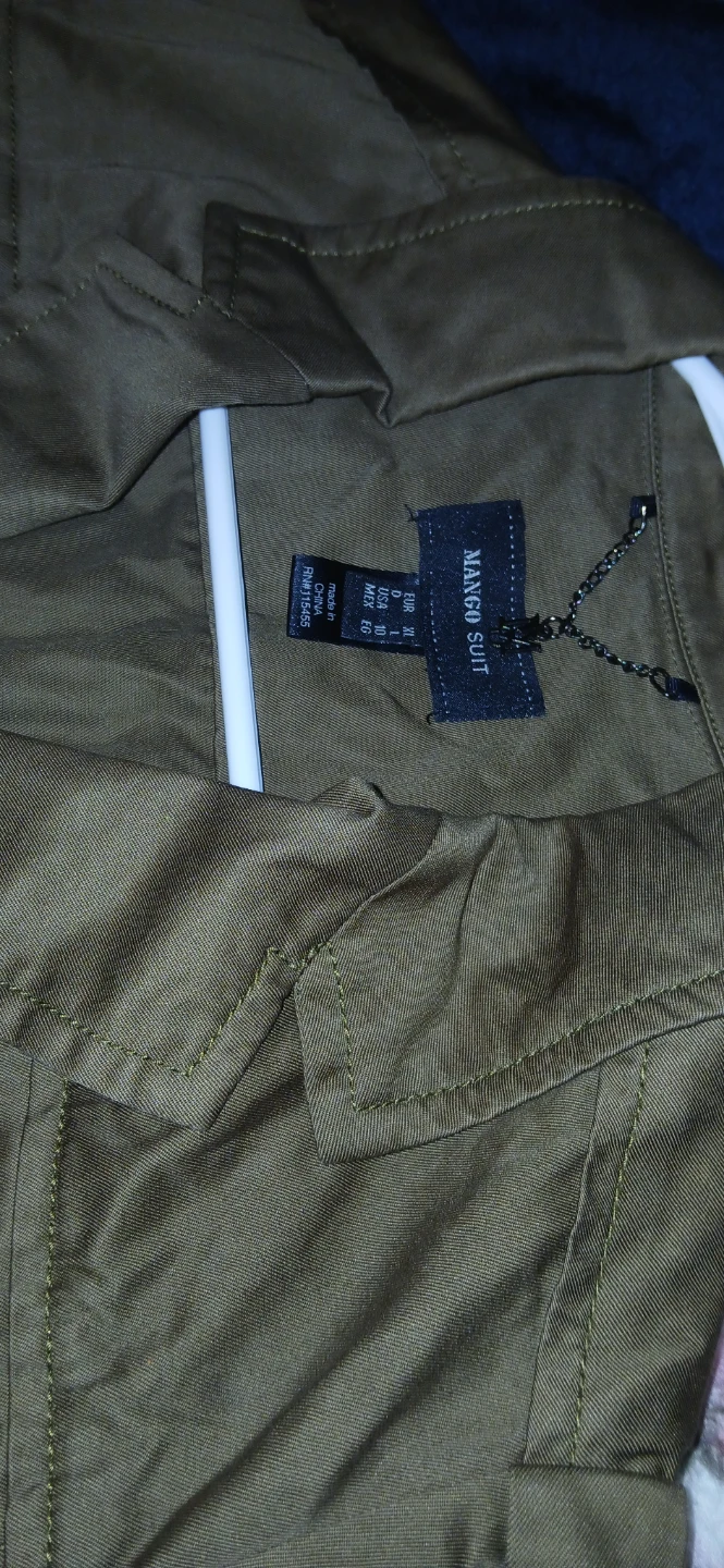 Mango Suit Women's Olive Green Utility Jacket - Size 8 - photo 2